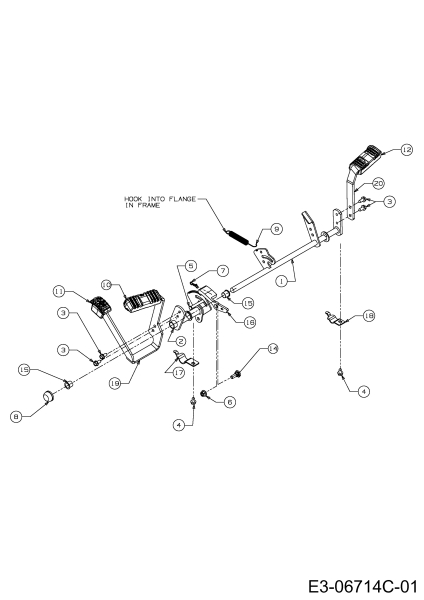 Cub Cadet Ersatzteile Gartentraktoren GTX 1054 14AZ94AK330  (2013) Pedale