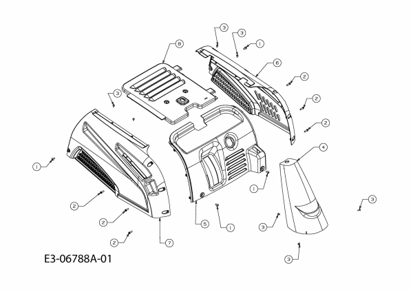 Ersatzteile Yard-Man Rasentraktoren A 6065 E Typ: 13C1054-443 (2011) Verkleidungen