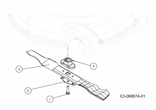 Ersatzteile MTD Benzin Rasenmäher ohne Antrieb 53 PO Typ: 11C-84JT600  (2011) Messer 