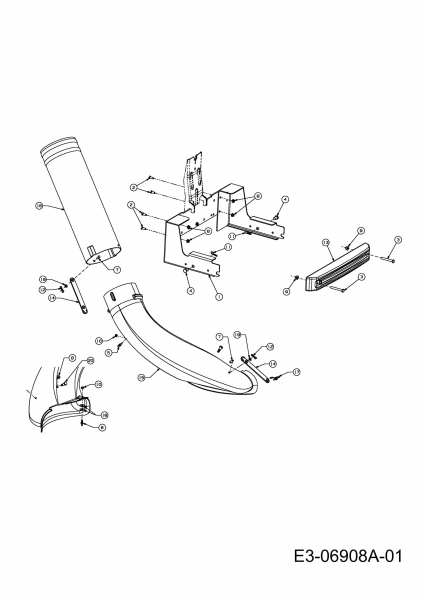 Ersatzteile Zubehör Zero Turn Grasfangeinrichtung für P 170 HZ-S mit Mähwerk S (42/107cm) Typ: 19A70020OEM  (2011) Anbauteile, Auswurfschacht