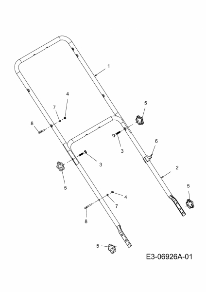 Ersatzteile Mastercut Motormäher mit Antrieb SP 530 BL Typ: 12C-848R659  (2011) Holm