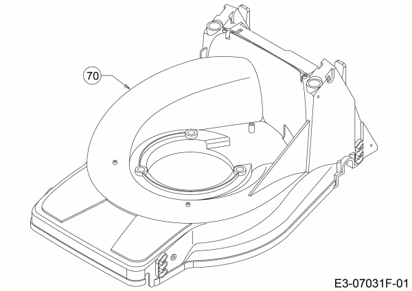 Ersatzteile MTD Benzin Rasenmäher ohne Antrieb Smart 395 PO Typ: 11CBB1SJ600  (2017) Mähwerksgehäuse 