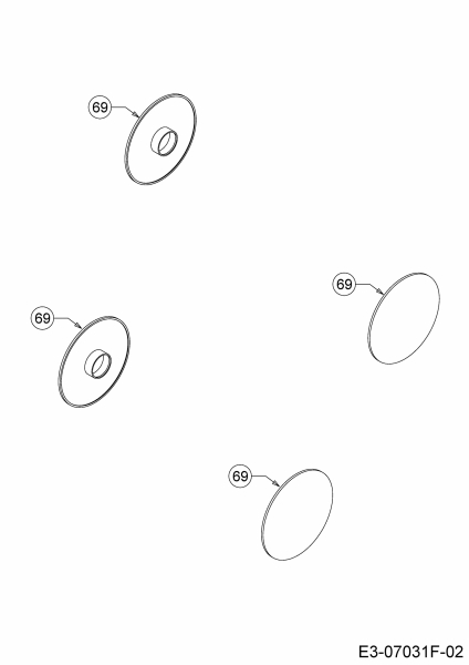 Ersatzteile Basic Motormäher Basic BM 395 Typ: 11CBB1SJ601  (2017) Radkappen