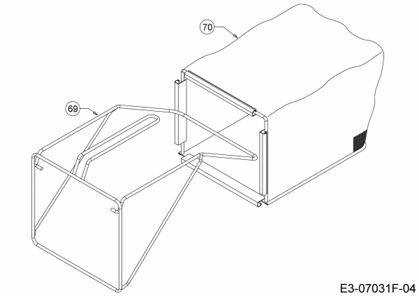 Ersatzteile MTD Benzin Rasenmäher ohne Antrieb Smart 395 PO Typ: 11CBB1SJ600 (2019) Grasfangsack 