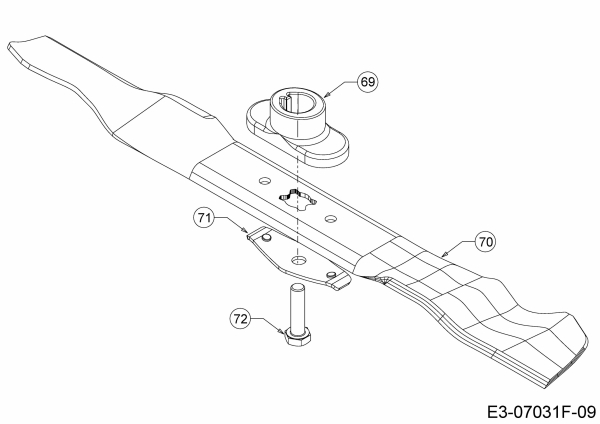 Ersatzteile MTD Benzin Rasenmäher ohne Antrieb Smart 395 PO Typ: 11CBB1SJ600 (2019) Messer, Messeraufnahme 