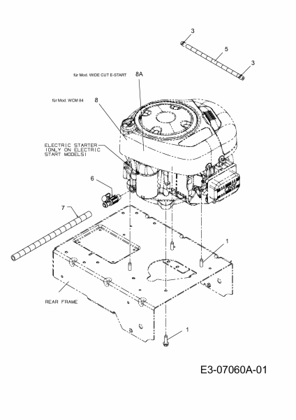 Ersatzteile MTD Benzin Rasenmäher mit Antrieb WCM 84 Typ: 12A-764T678  (2014) Motor 