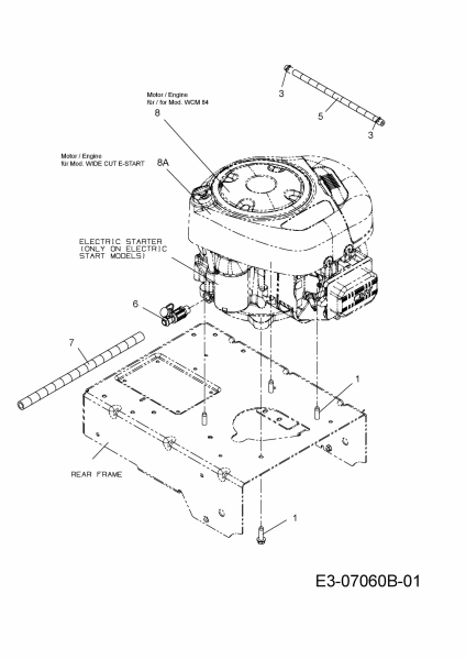 Cub Cadet Ersatzteile Motormäher mit Antrieb Wide Cut E 12AE764U603  (2015) Motor