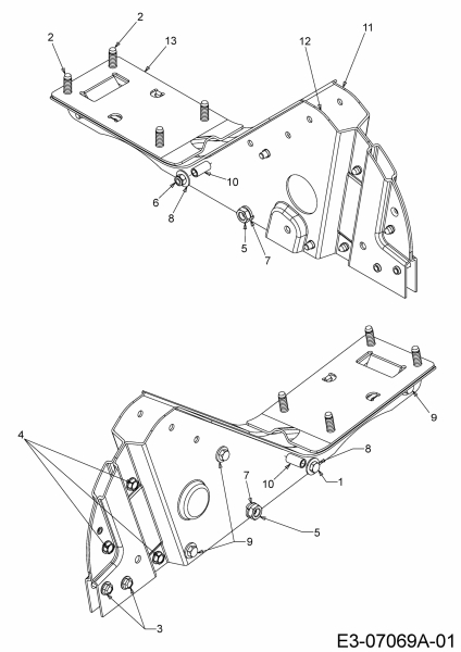 Ersatzteile MTD Motorhacke T 380 B Typ: 21C-382A602  (2011) Rahmen 