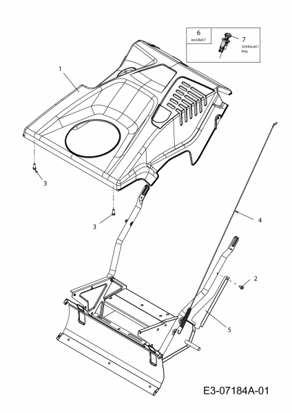 Ersatzteile WOLF-Garten Schneefräse Select SF 53 Typ: 31A-2M1E650  (2013) Motorabdeckung 