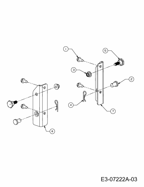 Ersatzteile Zubehör Garten- und Rasentraktoren Grasfangeinrichtung für 700 Serie (LT-5) mit Mähwerk G (42/107cm) Typ: OEM-190-180A  (2013) Halter für 700 Serie (LT-5)