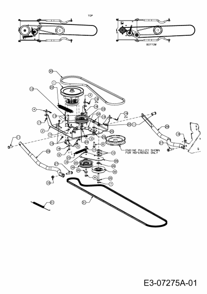 Ersatzteile Zubehör Garten- und Rasentraktoren Schneefräsen für 500 Serie Typ: OEM-190-032  (2014) Fräsantrieb, Keilriemen