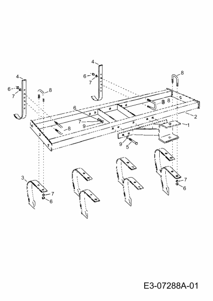 Ersatzteile Zubehör Garten- und Rasentraktoren Kultivator 45-02641  (OEM-190-984) Typ: OEM-190-984  (2011) Grundgerät