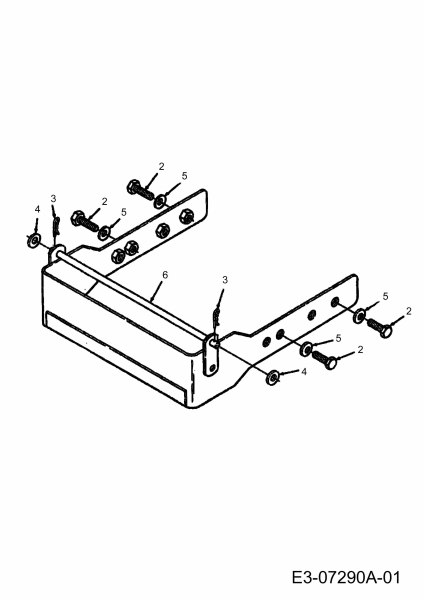 Ersatzteile Zubehör Garten- und Rasentraktoren Gewichtsträger für CC 2000 SD Serie mit 190-341-100 Typ: 190-307-100  (2009) Grundgerät