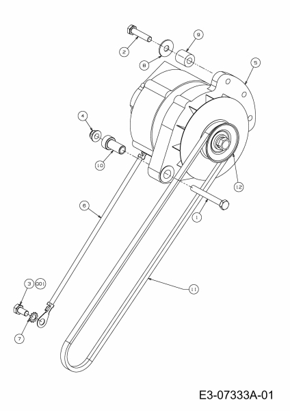 Ersatzteile Zubehör Utility Vehicle (4x2 und 4x4) Zusatzelektrik Zusatzlichtmaschine Perkins Typ: 39A-233-100  (2009) Grundgerät