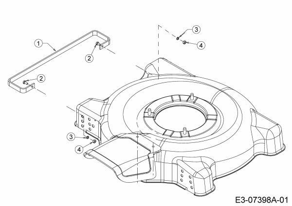 Ersatzteile MTD Benzin Rasenmäher ohne Antrieb Smart 51 BO Typ: 11A-02MK600 (2019) Sicherheitsbügel 