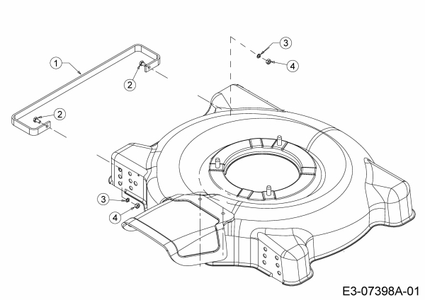 Ersatzteile MTD Benzin Rasenmäher ohne Antrieb Smart 51 BO Typ: 11B-02SH600  (2016) Sicherheitsbügel 