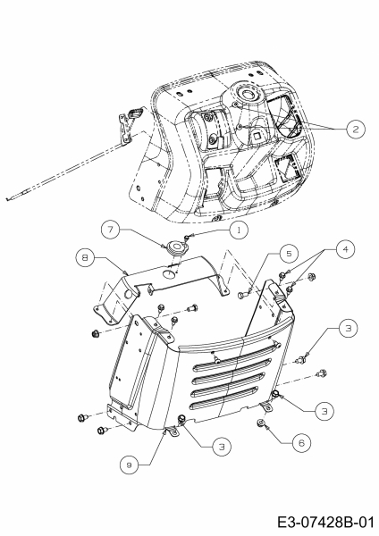 Ersatzteile MTD Rasentraktor Smart RC 125 Typ: 13AH765C600  (2014) Armaturenbrett Unterteil 