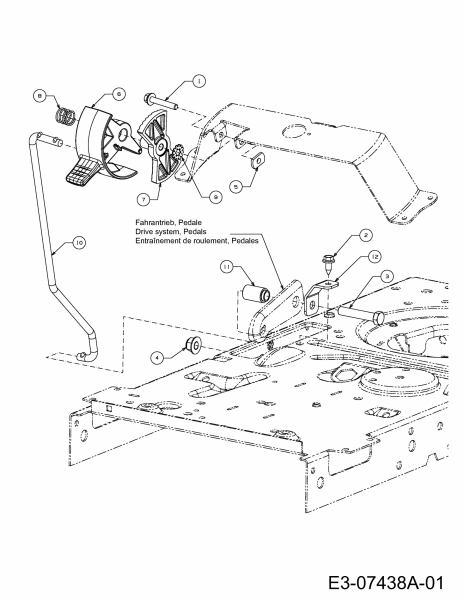 Ersatzteile M Tech Rasentraktoren M 175/107 T Typ: 13BN765G605  (2012) Geschwindigkeitsregelung