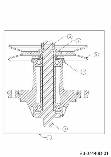 Ersatzteile MTD Rasentraktor MTD 96 Typ: 13A7765F600  (2020) Messerspindel 618-04474B 