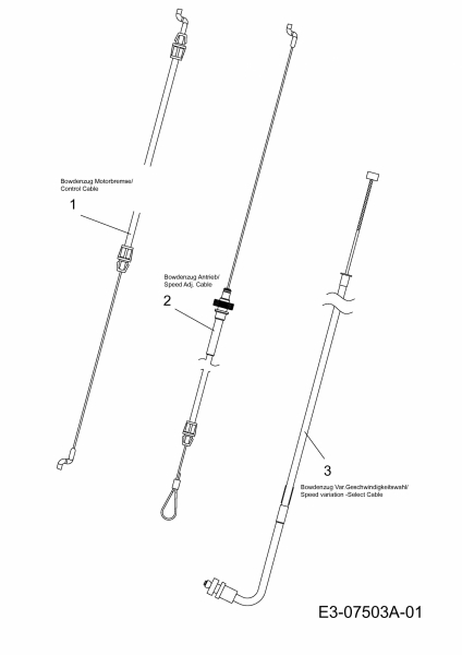 Ersatzteile WOLF-Garten Benzin Rasenmäher mit Antrieb Expert 46 BA V ES Typ: 12AGK18Z650  (2013) Bowdenzüge 