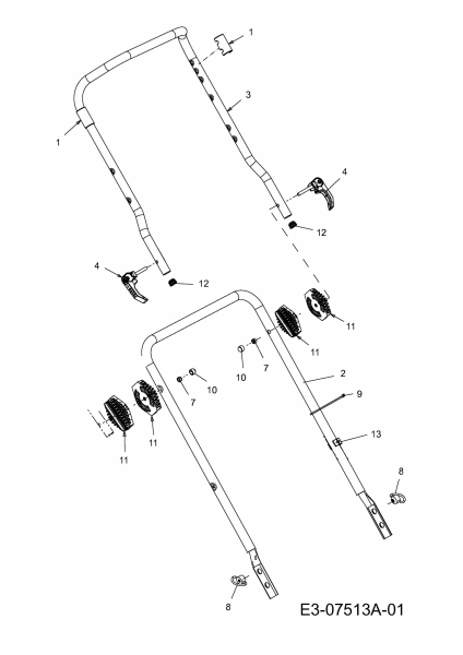 Ersatzteile Sterwins Motormäher mit Antrieb 460 HTC Typ: 12C-J6AQ638  (2013) Holm