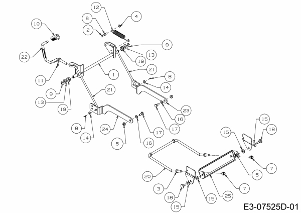 Ersatzteile WOLF-Garten Rasentraktor Expert 105.185 H Typ: 13HJ99WN650  (2016) Mähwerksaushebung 