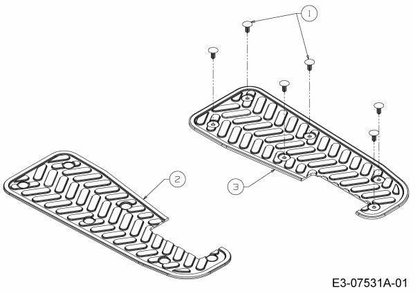 Ersatzteile WOLF-Garten Rasentraktor Expert 105.175 H Typ: 13HN99WN650  (2016) Trittbrettbelag 