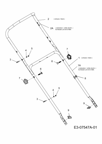 Ersatzteile M Tech Motormäher mit Antrieb M 5360 SPHWK Typ: 12A-867D605  (2013) Holme