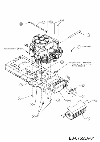 Ersatzteile Gutbrod Rasentraktoren GLX 105 RHL-K Typ: 13AG91GN690  (2012) Motorzubehör