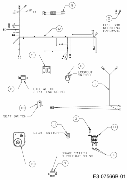 Ersatzteile WOLF-Garten Rasentraktor Expert 105.220 H Typ: 13BF91WN650  (2014) Elektroteile 