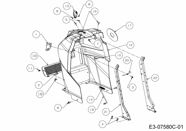 Ersatzteile WOLF-Garten Rasentraktor Expert 107.200 H Typ: 13AP93WS350  (2015) Armaturenbrett 