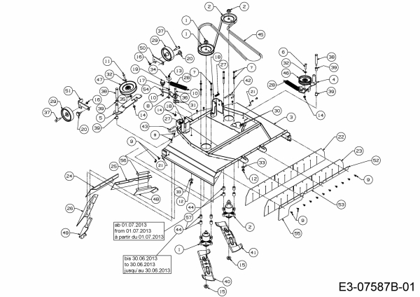 Ersatzteile Zubehör Garten- und Rasentraktoren Mähwerke für 900 Serie (NX-09), Mähwerk I (36/92cm) Typ: 196-806-678  (2013) Mähwerk I (36/92cm)
