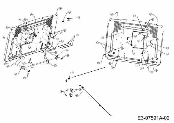 Ersatzteile WOLF-Garten Rasentraktor Expert 122.240 H Typ: 13AI91WJ650  (2012) Heckplatte 