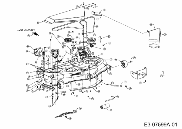 Ersatzteile Massey Ferguson Rasentraktoren MF 50-25 SD Typ: 13AI92CP695  (2012) Mähwerk P (50/127cm)