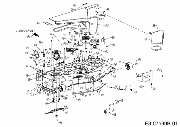 Ersatzteile Massey Ferguson Rasentraktoren MF 50-24 SD Typ: 13BI92CP695  (2013) Mähwerk P (50/127cm)