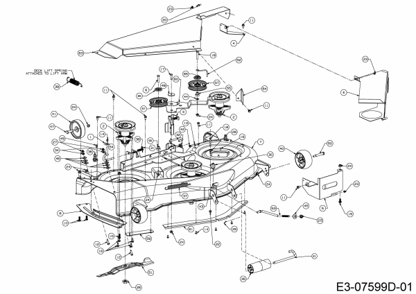 Ersatzteile Massey Ferguson Rasentraktoren MF 50-24 SH Typ: 13HQ93GP695  (2016) Mähwerk P (50/127cm)