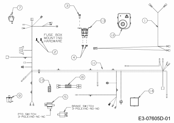 Ersatzteile Massey Ferguson Rasentraktoren MF 41-18 ARD Typ: 13HJ90GN695  (2015) Elektroteile
