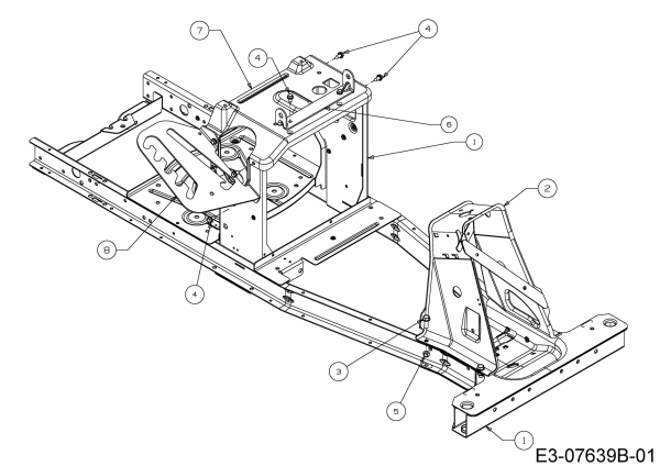 Ersatzteile MTD Rasentraktor Minirider 76 SD Typ: 13B226JD600  (2013) Rahmen 