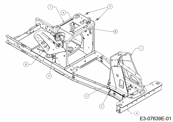Cub Cadet Ersatzteile Rasentraktoren LR1 NS76 13C226JD603  (2018) Rahmen