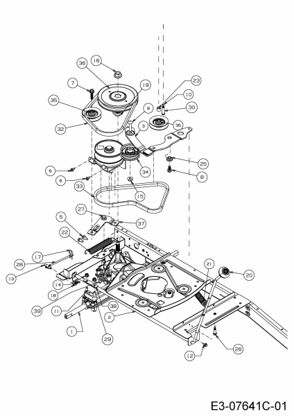 Ersatzteile MTD Rasentraktor Minirider 60 RDE Typ: 13A326SC600  (2015) Fahrantrieb 