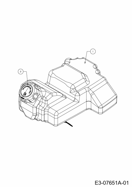 Ersatzteile MTD Rasentraktor Minirider 76 SD Typ: 13A226JD600  (2012) Tank 