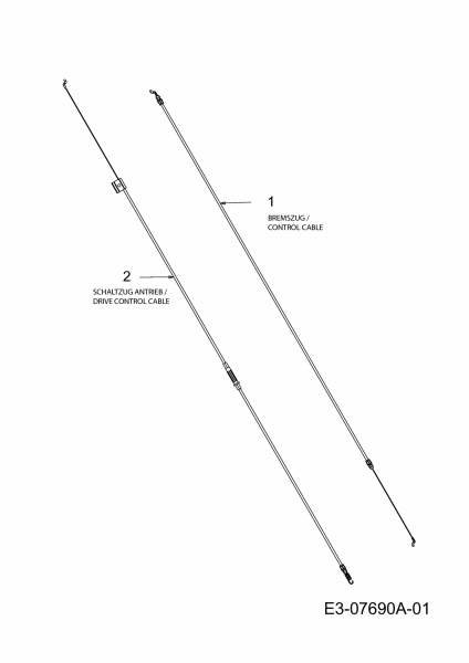 Ersatzteile Lux Tools Motormäher mit Antrieb B 53 HMA Typ: 12B-868Z694  (2010) Bowdenzüge