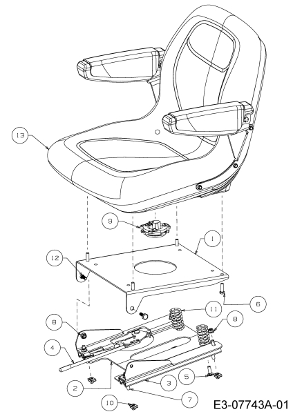 Cub Cadet Ersatzteile Gartentraktoren GTX 2100 14A-3GE-603  (2015) Sitz