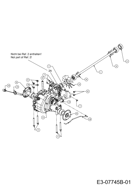Cub Cadet Ersatzteile Gartentraktoren GTX 2100 14A-3GE-603  (2013) Hinterachse, Kardanwelle