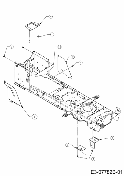 Ersatzteile WOLF-Garten Rasentraktor Expert 107.175 A Typ: 13AD90WG650  (2013) Abdeckungen Rahmen 