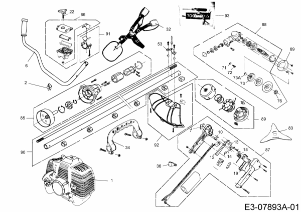 Ersatzteile MTD Motorsense 1033 Typ: 41AD7UXB678  (2015) Grundgerät 