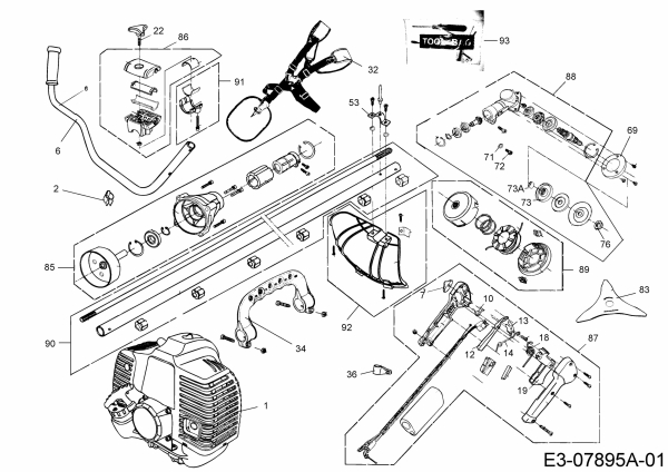 Ersatzteile MTD Motorsense 1043 Typ: 41AD7UYB678  (2015) Grundgerät 