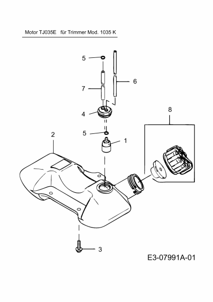 Ersatzteile MTD Motorsense 1035 K Typ: 41AD7U8B678  (2019) Tank 