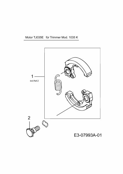 Ersatzteile MTD Motorsense 1035 K Typ: 41AD7U8B678  (2013) Kupplung 