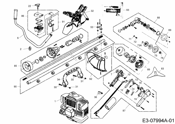 Ersatzteile MTD Motorsense 1045 K Typ: 41AD7U9B678  (2015) Grundgerät 